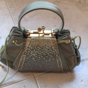 Judith Leiber Silk and crystal evening bag